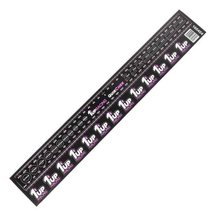 1UP Racing QuikChek Pit Ruler - RC Setup & Chassis Measurement Ruler