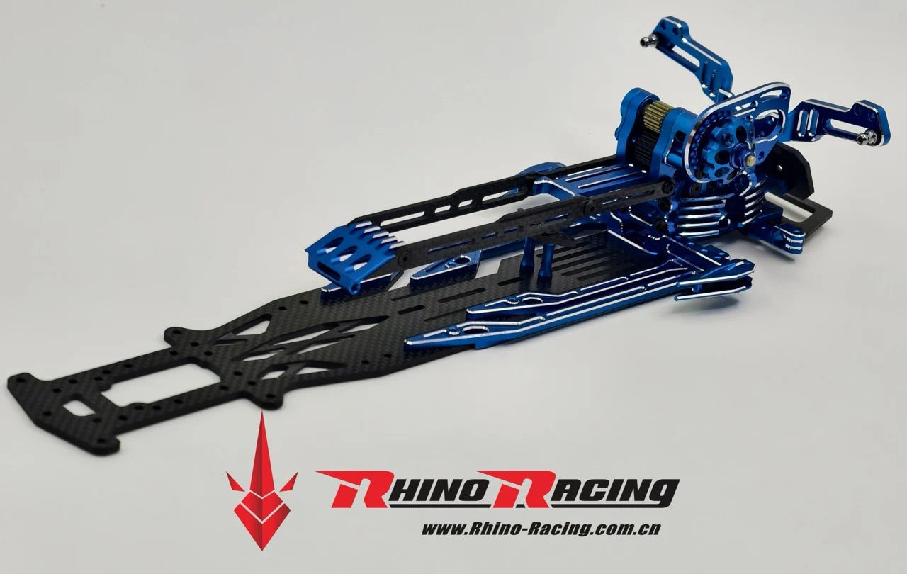 Rhino Racing SV2 Chassis Conversion Kit (BLUE) Transmission Gear Box and Lower Deck Suspension Blocks - BLUE (RR-861BL)
