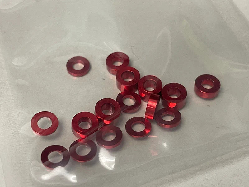 Scale Reflex Variety Pack: M3 Aluminum Spacer Shims (0.5mm-1mm-2mm-3mm) (16-Pack)