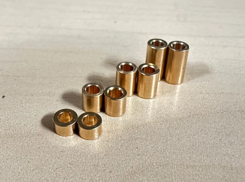 Scale Reflex Brass Weighted M3 Spacer Shims (3mm 5mm 7mm 10mm) (8-Pack)