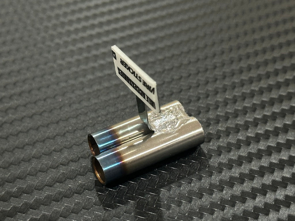 ETO Works Standard Stainless Muffler / Stagger Dual Left / 8mm Burnt Tip / 15mm Length