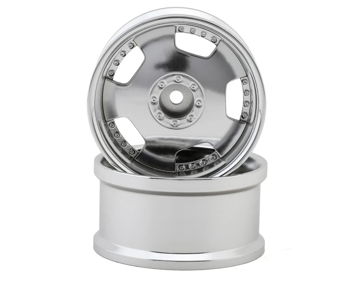 Hayashi Garage Euro VIP Dish Style 1/10 Drift Wheels (Silver) (2) (8mm Offset) w/12mm Hex