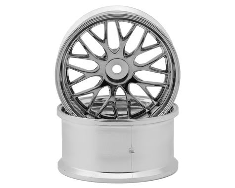 LAB Gnosis HR201 1/10 Super High Traction Drift Wheels (Chrome) (2) (8mm Offset) w/12mm Hex