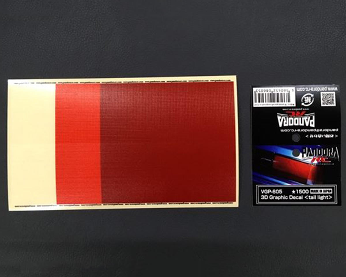 Pandora RC 1/10 Scale 3D Graphic Taillight Decal Sheet (Miniature Scale Drift Accessory)