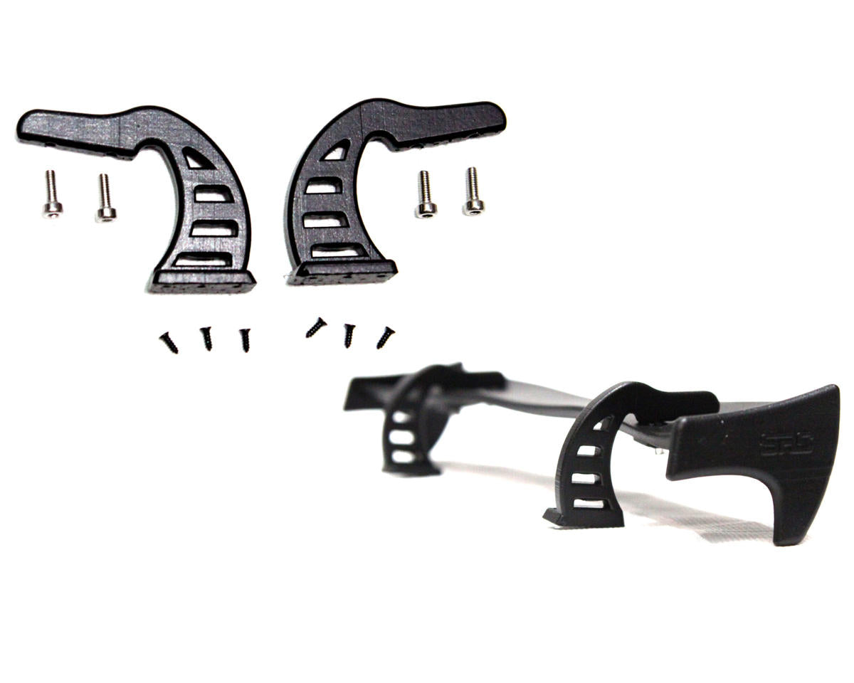 Sideways RC Swan Neck Scale Drift Wing Mounts V2 (Black) (2)