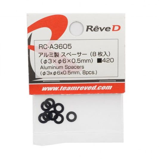 Reve D REVE D ALUMINUM SPACERS (3MM x 6MM x 0.5MM)