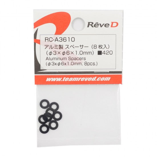 Reve D REVE D ALUMINUM SPACERS (3MM x 6MM x 1.0MM)
