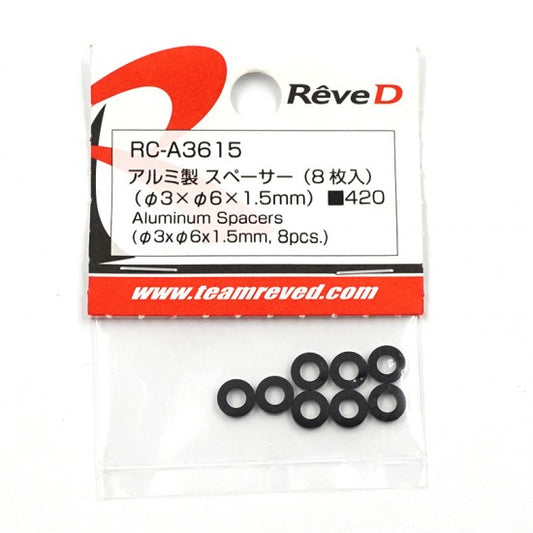 Reve D REVE D ALUMINUM SPACERS (3MM x 6MM x 2.0MM)