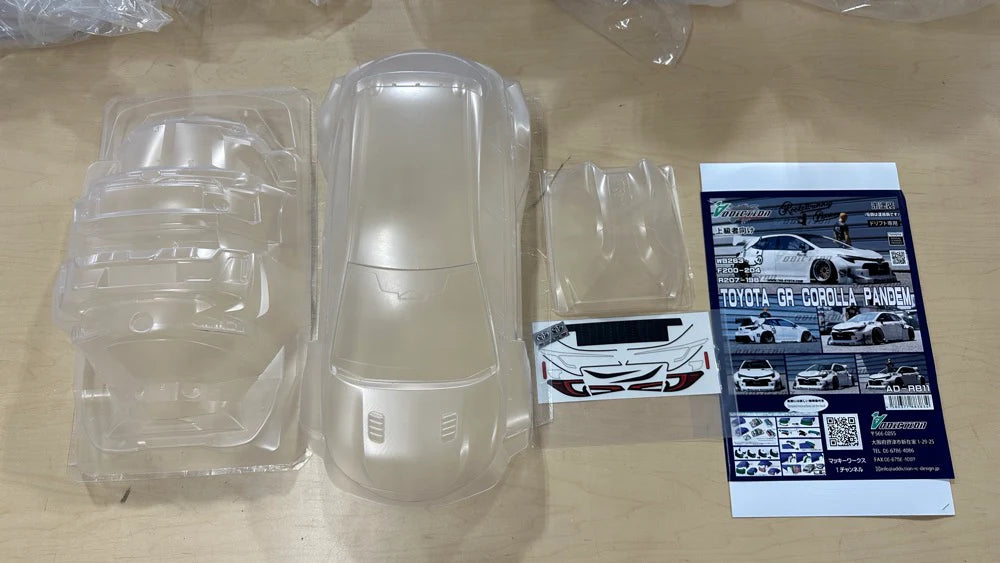 Addiction RC Toyota GR Corolla PANDEM 1/10 BODY SET AD-RB11