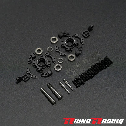 Rhino Racing SR Series Front Steering Aluminum Knuckle Set -  BLACK [Rhino Racing] RR-1405B
