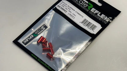 SCALE REFLEX VARIETY PACK: M3 Aluminum Threaded Standoffs Spacers (6mm 8mm 10mm 12mm) (8-Pack)  - RED