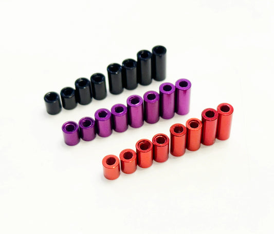 SCALE REFLEX VARIETY PACK: M3 Aluminum Threaded Standoffs Spacers (6mm 8mm 10mm 12mm) (8-Pack) BLACK - black