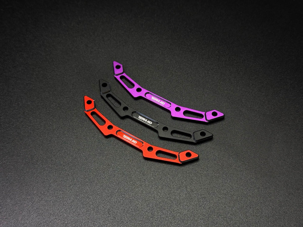 Team AD Aluminum Front Body Post Mount Brace for RC Drift Cars – Black, Red, Purple (AD-9041)