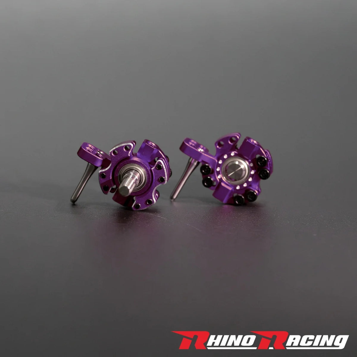 Rhino Racing SHARK - SR Series Front Steering Aluminum Knuckle Set- Purple (RR-1405P)