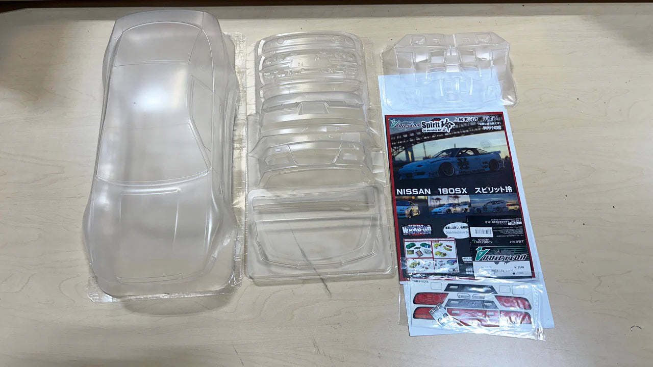 Addiction RC Nissan 180SX Silvia SPIRIT REI スピリット玲 Widebody Body Set (197mm - 200mm) 1-10 BODY [Addiction] AD-HB15B