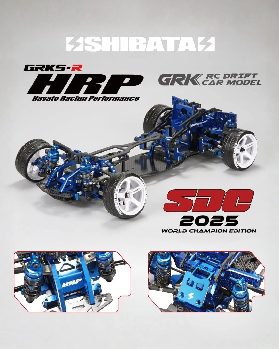 ******PRE-ORDER****** Shibata DR GRK-5R HRP Drift Chassis Kit Limited Edition Blue