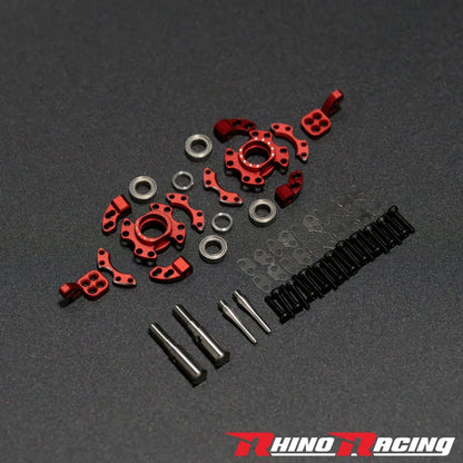 Rhino Racing SHARK - SR Series Front Steering Aluminum Knuckle Set- RED (RR-1405R)
