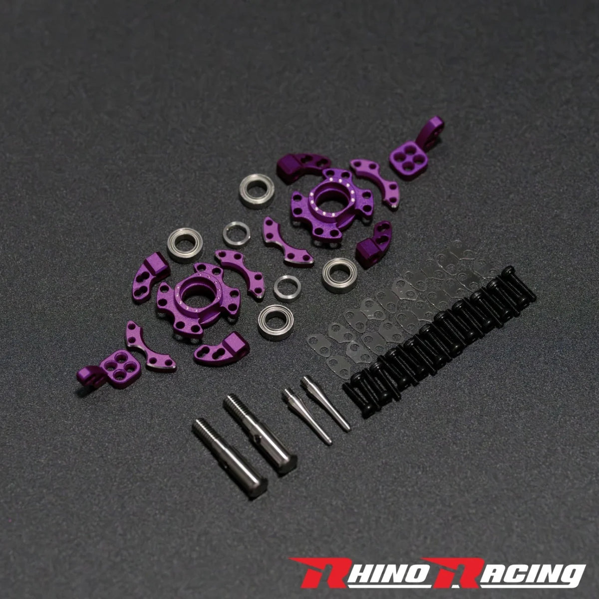 Rhino Racing SHARK - SR Series Front Steering Aluminum Knuckle Set- Purple (RR-1405P)
