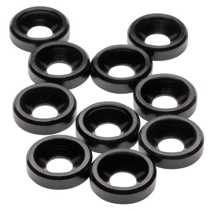 1UP Racing Premium Aluminum Countersunk Spacers - RC Drift Chassis Hardware (10pk)