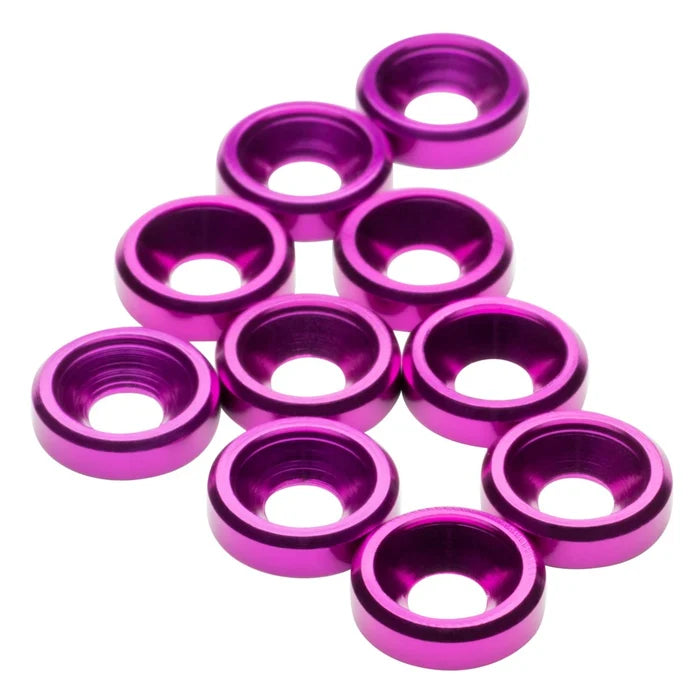 1UP Racing Premium Aluminum Countersunk Spacers - RC Drift Chassis Hardware (10pk)