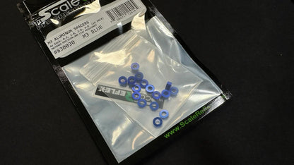 Scale Reflex Variety Pack: M3 Aluminum Spacer Shims (0.5mm-1mm-2mm-3mm) (16-Pack)