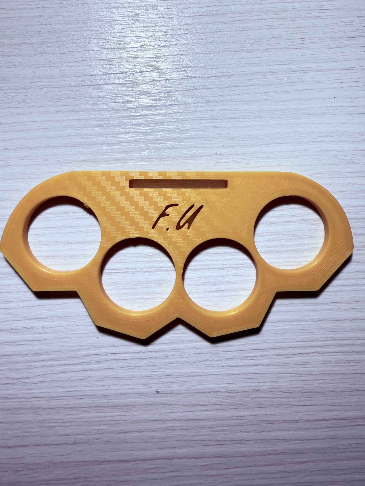 F.U RC CLUB Brass Knuckle Rear Bumper (Yellow)