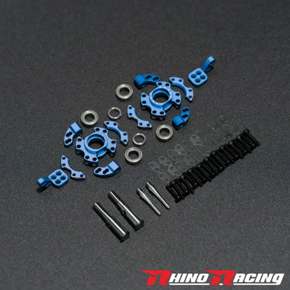 Rhino Racing SHARK - SR Series Front Steering Aluminum Knuckle Set- Blue (RR-1405BL)