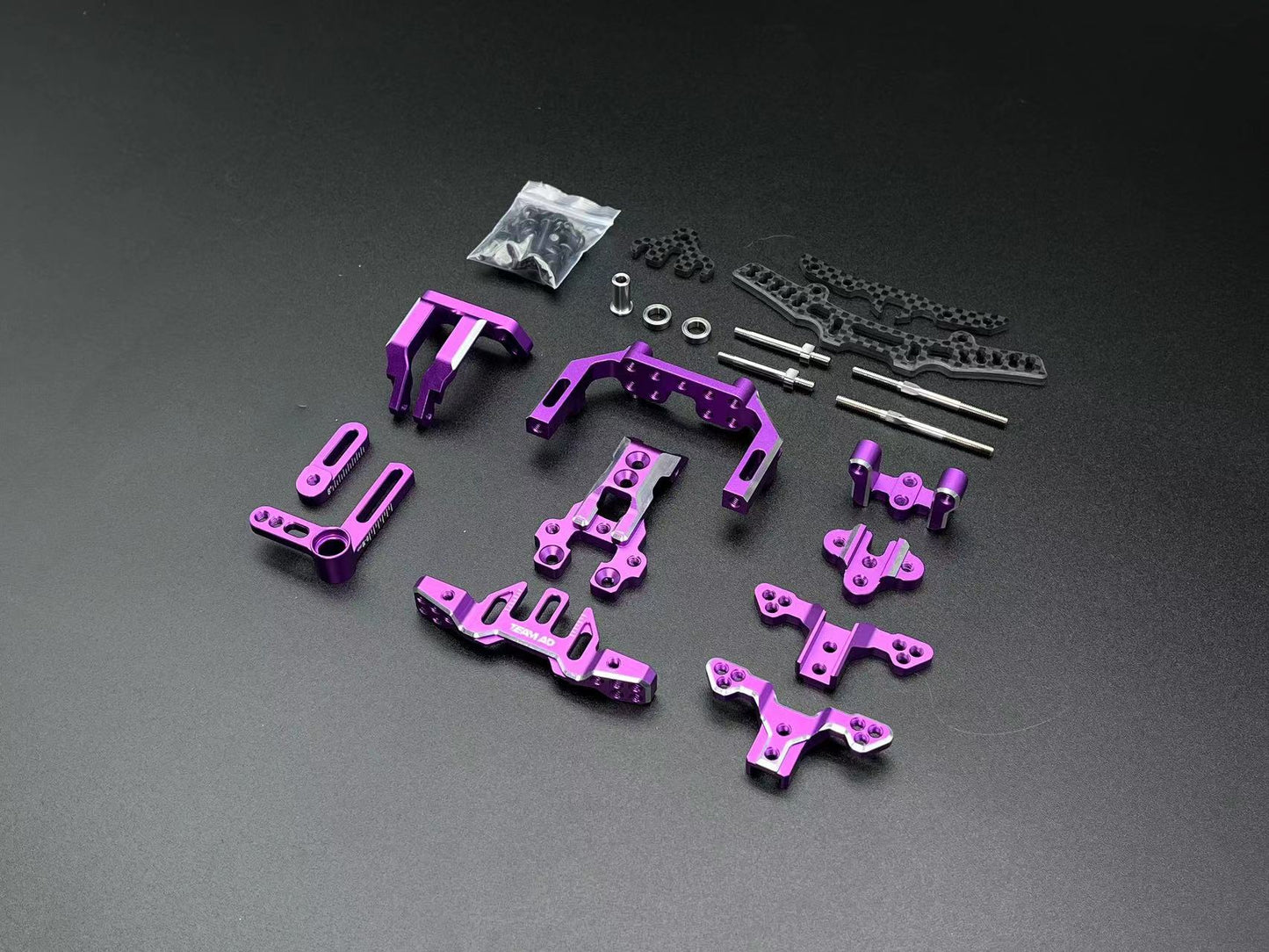 Team AD AD-XF Front Gearbox - Bulk Head (for AD X-Series) Purple
