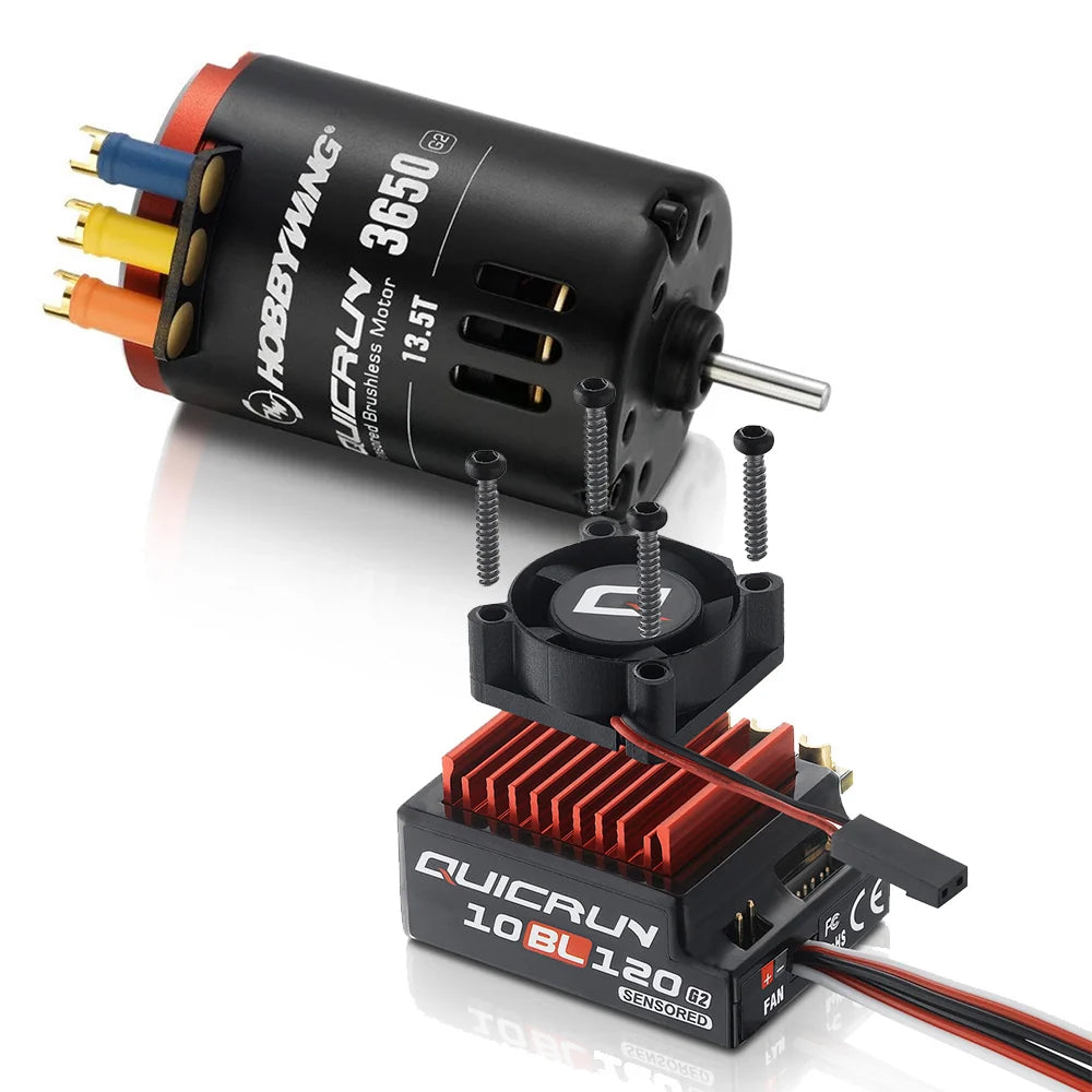 Hobbywing QUICRUN 10BL120 SD G2 Combo (Sensored) - ESC + 3650 SL 10.5T G2 (38020381)