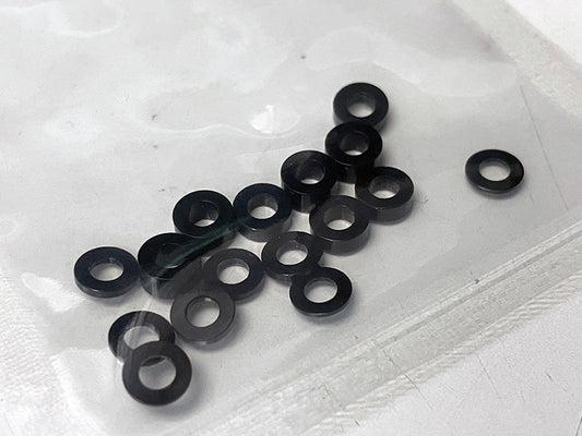 Scale Reflex VARIETY PACK: M3 Aluminum Spacer Shims (0.5mm - 1mm 2mm 3mm) 3x6 (16-Pack) BLACK