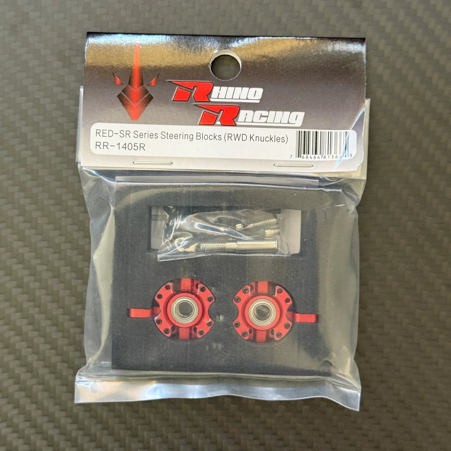 Rhino Racing SHARK - SR Series Front Steering Aluminum Knuckle Set- RED (RR-1405R)