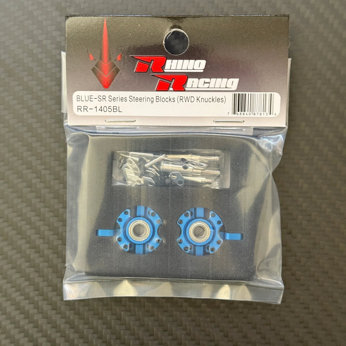 Rhino Racing SHARK - SR Series Front Steering Aluminum Knuckle Set- Blue (RR-1405BL)