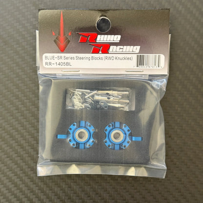 Rhino Racing SHARK - SR Series Front Steering Aluminum Knuckle Set- Blue (RR-1405BL)