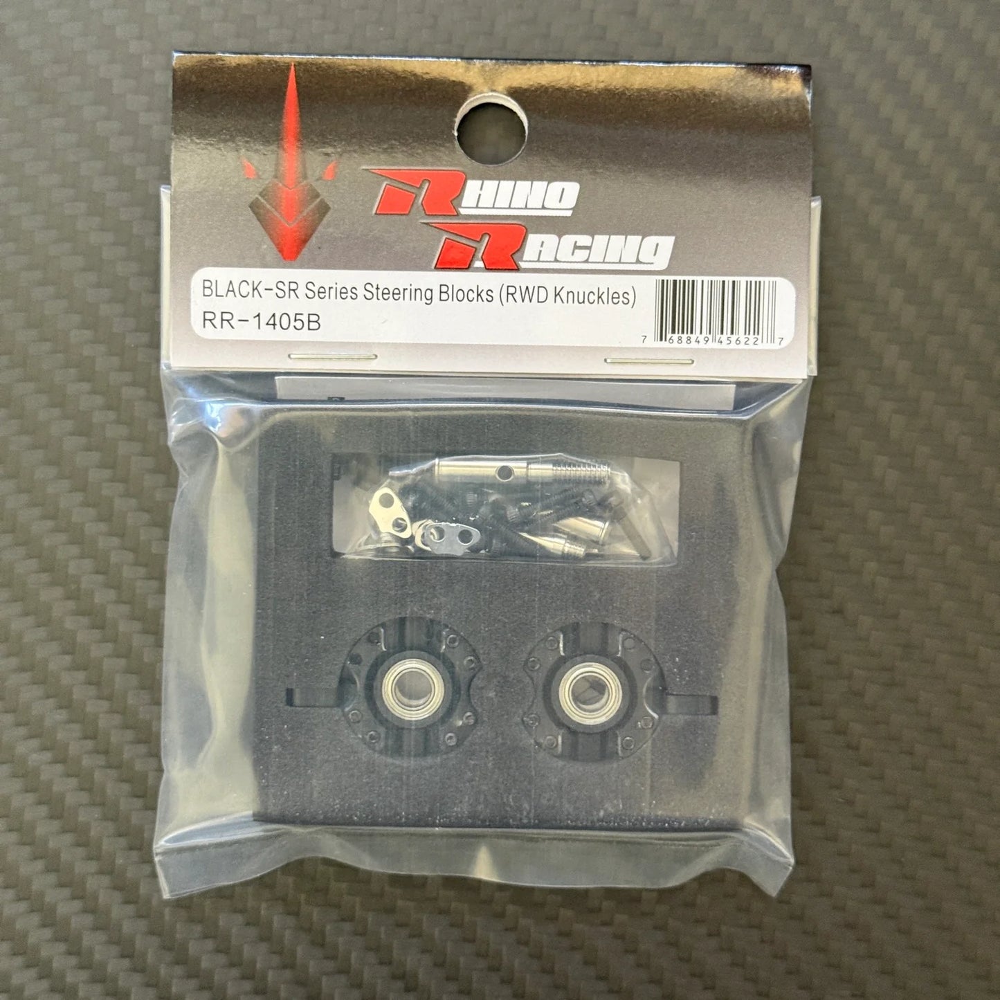 Rhino Racing SR Series Front Steering Aluminum Knuckle Set -  BLACK [Rhino Racing] RR-1405B