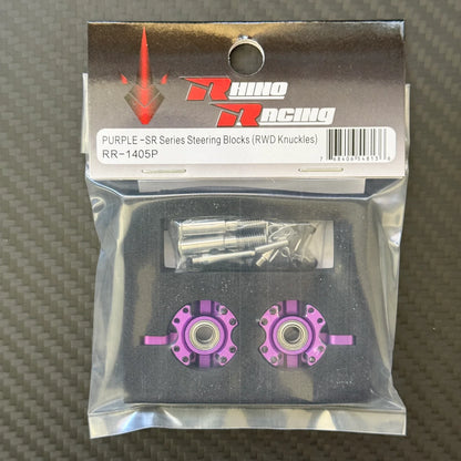 Rhino Racing SHARK - SR Series Front Steering Aluminum Knuckle Set- Purple (RR-1405P)