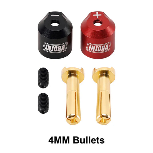 INJORA Heatsink Bullet Plug Connectors Grips with 4mm Bullets
