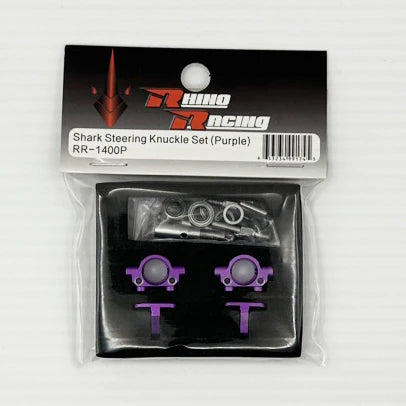 Rhino Racing SHARK - Front Steering Aluminum Knuckle Set - PURPLE  [Rhino Racing]  RR-1400P