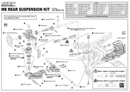 MST MB Rear suspension kit