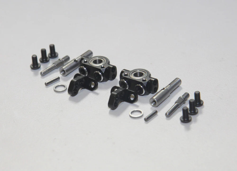 Rhino Racing SHARK - Front Steering Aluminum Knuckle Set -  BLACK [Rhino Racing] RR-1400B