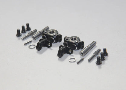 Rhino Racing SHARK - Front Steering Aluminum Knuckle Set -  BLACK [Rhino Racing] RR-1400B