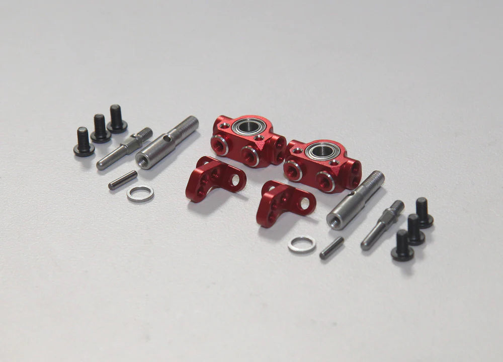 Rhino Racing SHARK - Front Steering Aluminum Knuckle Set - RED  [Rhino Racing]  RR-1400R