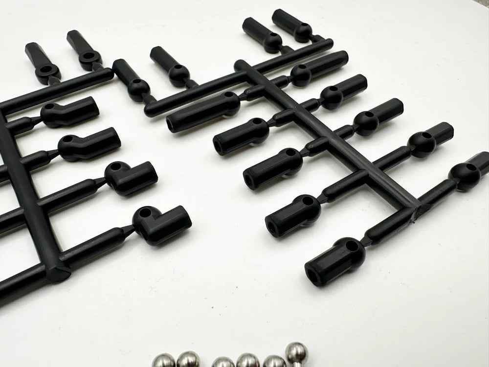 Rhino Racing Titanium 4.3 Ball Stud (20 pc) and Ball Cup Set [Rhino Racing] RR-240