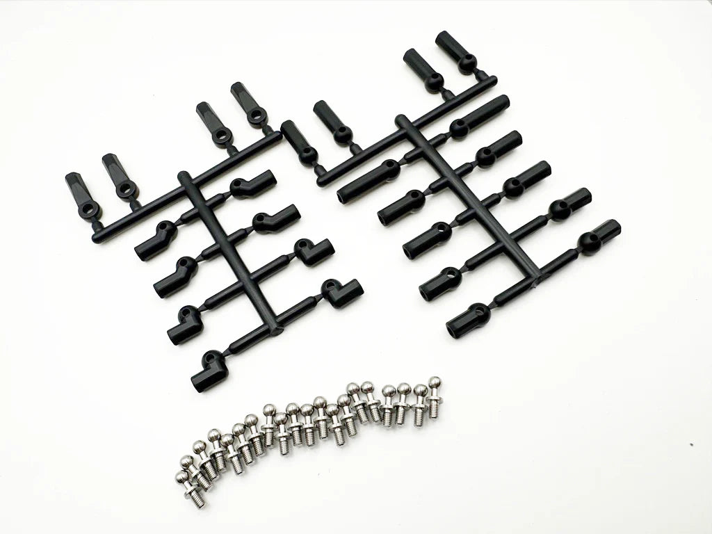Rhino Racing Titanium 4.3 Ball Stud (20 pc) and Ball Cup Set [Rhino Racing] RR-240