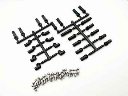 Rhino Racing Titanium 4.3 Ball Stud (20 pc) and Ball Cup Set [Rhino Racing] RR-240