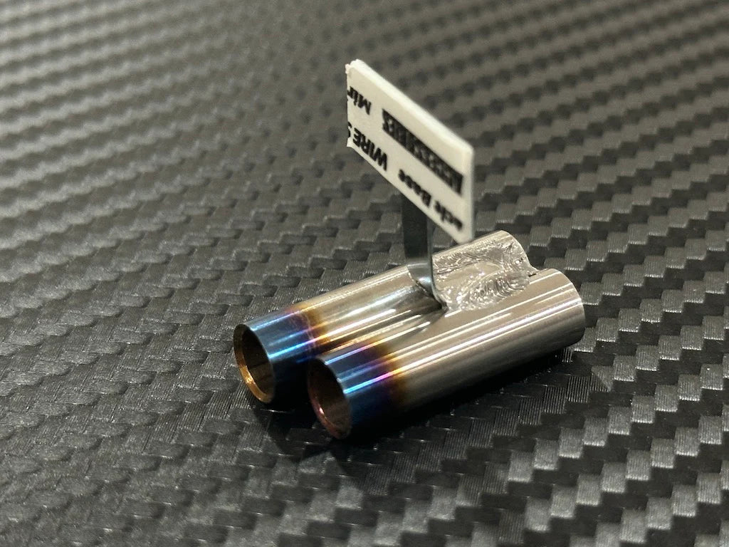 ETO Works Standard Stainless Muffler / Stagger Dual Right / 8mm Burnt Tip / 15mm Length