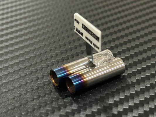 ETO Works Standard Stainless Muffler / Stagger Dual Right / 8mm Burnt Tip / 15mm Length