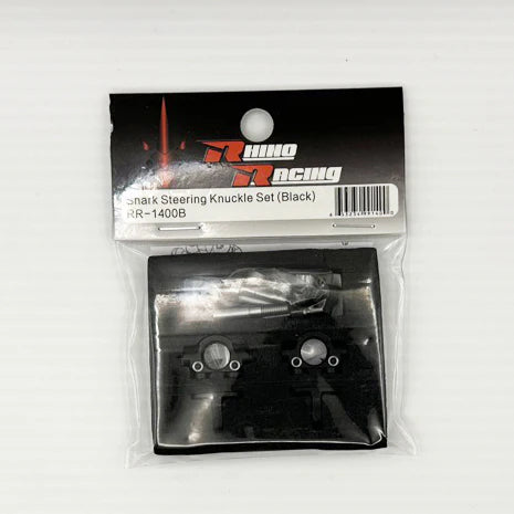 Rhino Racing SHARK - Front Steering Aluminum Knuckle Set -  BLACK [Rhino Racing] RR-1400B