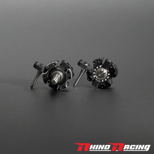 Rhino Racing SR Series Front Steering Aluminum Knuckle Set -  BLACK [Rhino Racing] RR-1405B