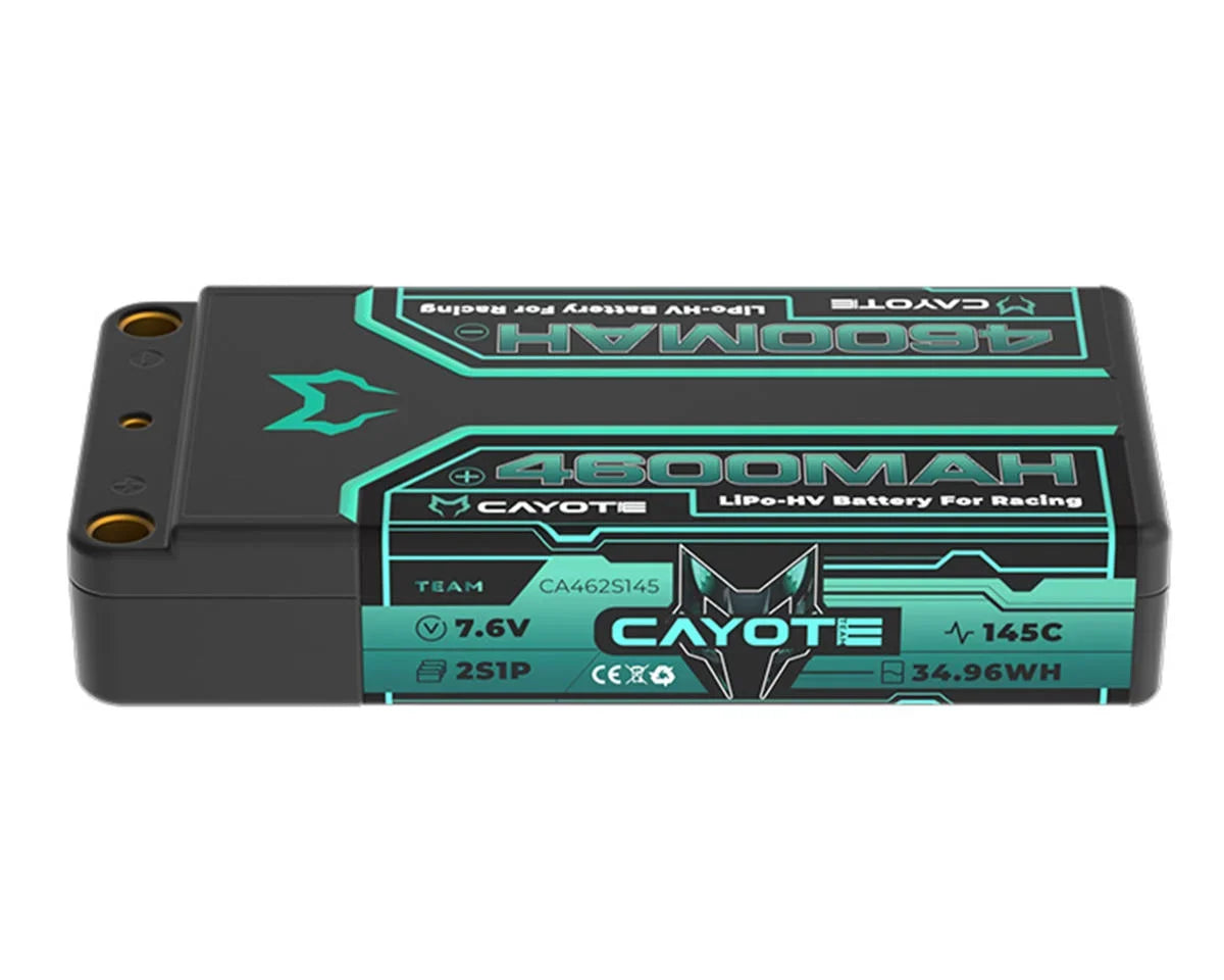 Cayote 2S 145C LCG Shorty LIHV Battery (7.6V) w/5mm Bullets