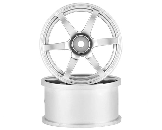 Mikuni AVS Model T6 6-Spoke Drift Wheel (Chrome Silver) (2) (5mm Offset) w/12mm Hex